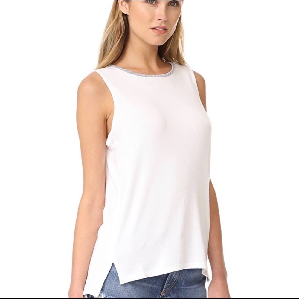Rag & Bone Oasis Tank White Gray